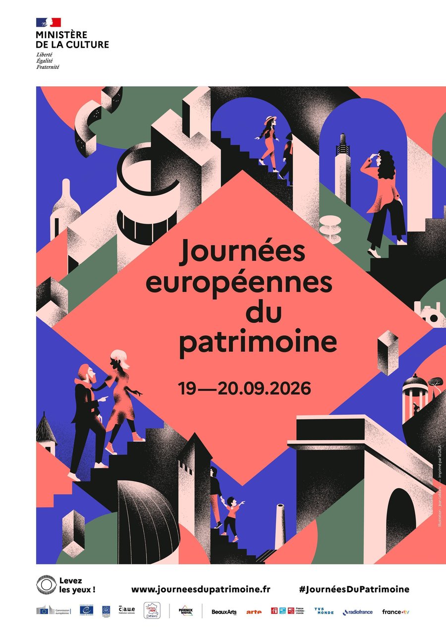 Affiche officielle Journées européennes du patrimoine 2026 — Ministère de la Culture